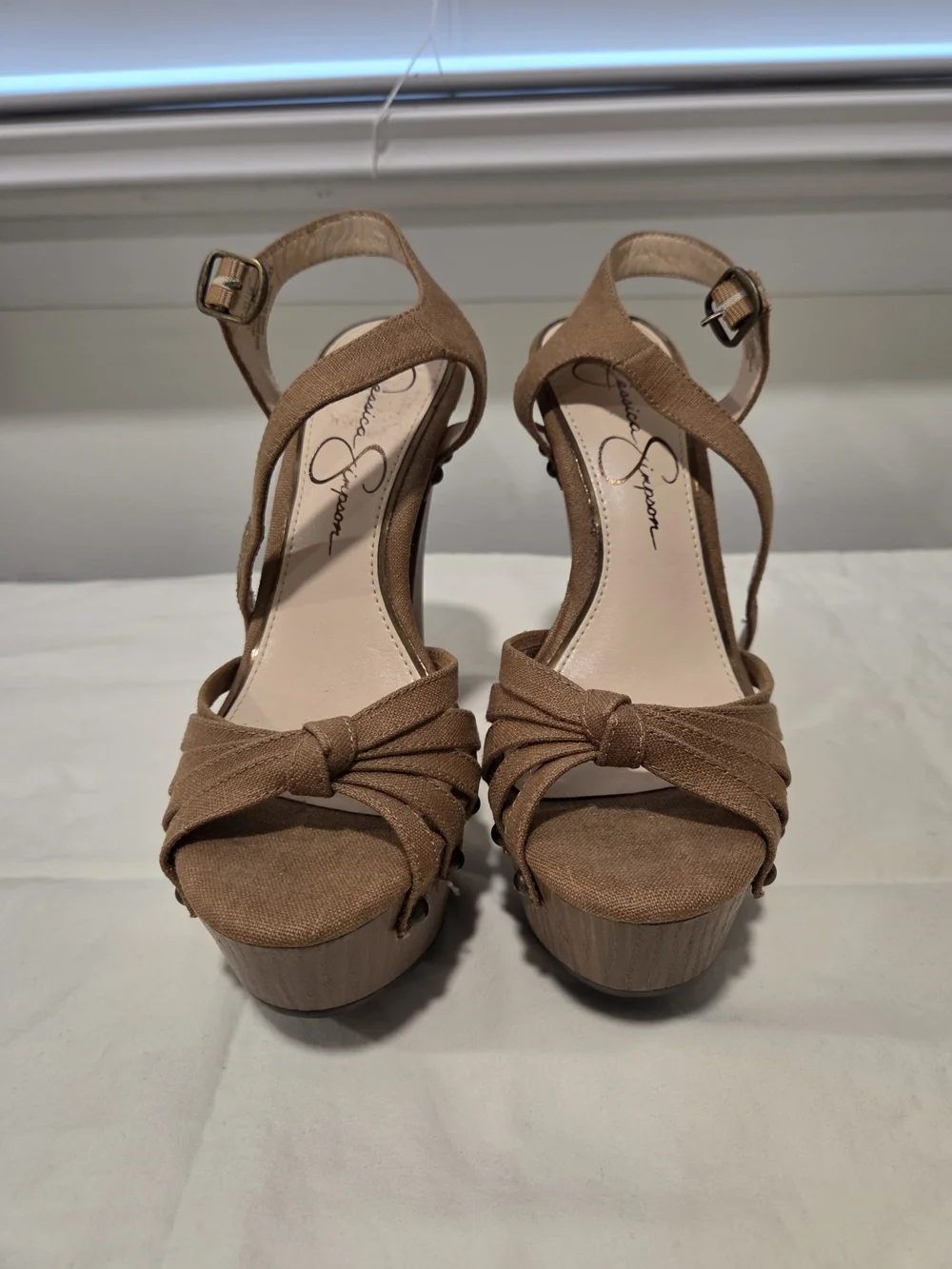 Jessica Simpson Brown Platform Sandal Wedges